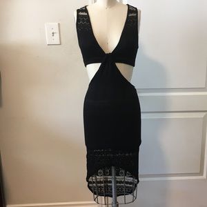 FL&L Stretch Crochet Lace Cut Out Dress XS